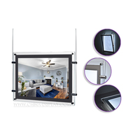 A0 A1 A2 A3 A4 Cadres Led Cristal Boîte à Lumière Illuminée Agent Immobilier Suspendu Vitrine Présentoir