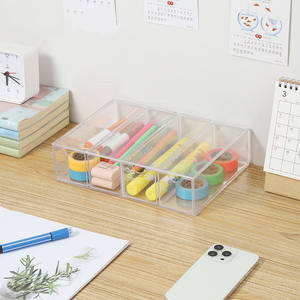 Occhiali trasparenti custodia un pezzo con 4 cassetti acrilico occhiali da sole Display Organizer scatola di immagazzinaggio multiuso Organizer <span class=keywords><strong>Box</strong></span> - Product Image 6