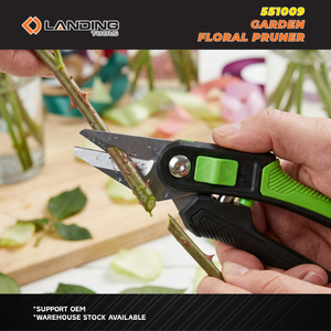 551009 Cisailles de jardinage DIY pour fleurs, capacité de coupe 6MM, finition chromée FSC, 225mm, coupe-fleurs OEM - Product Image 3