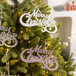 LINGKAI Vente en gros de lettres en plastique scintillantes pour décorations de Noël, ornements en forme de boule pour la décoration de l'arbre de Noël - Product Image 3