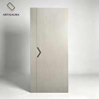 Panneau de porte moulé en mélamine personnalisé de 3,2 mm, texture grain de bois, sans formaldéhyde, pour hôpitaux, hôtels, sous-sols et appartements