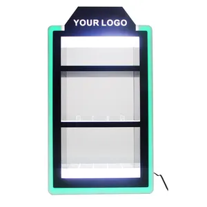 Customize Cigarette Display Stand Counter top Smoking Shop LED lighting Acrylic Display