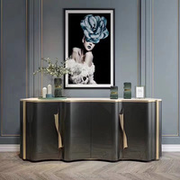 Meuble TV italien, meuble de salon, table basse en bois et marbre, meuble TV moderne