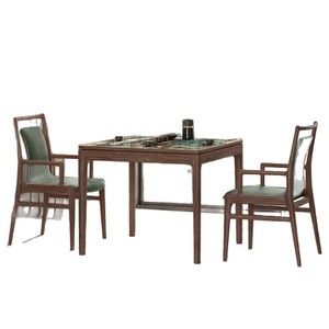 Table de jeu de cartes carrée de style zen chinois moderne avec rangement, ensemble pour salon, pour adultes et personnes âgées - Product Image 4