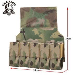 SINAIRSOFT Pochette tactique M203 auto-agrippante pour 5 chargeurs de 40 mm, compatible avec les harnais de poitrine, porte-plaques, gilets et accessoires abdominaux - Product Image 4