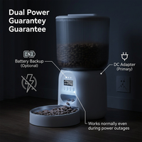 Dispensador Automático de Comida para Mascotas, Máquina de Alimentación Inteligente con Control por WiFi, Temporizador Programable, Comedero para Perros y Gatos de Acero Inoxidable, Portátil, Grande