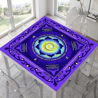 Tapis de Mahjong en Diatomite Imprimé Lotus Rose et Bleu Printemps 2026, Antidérapant, Séchage Rapide, Imperméable, Lavable en Machine, Personnalisable, le Plus Vendu