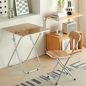 Tavolo da Pranzo Portatile Pieghevole <span class=keywords><strong>Mini</strong></span> per Campeggio, Picnic, Hotel, Camera da Letto, Tavolino Moderno Leggero in Legno - Product Image 4