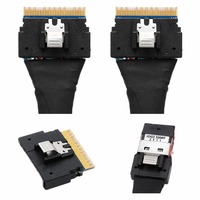 Câble de centre de données SFF-8654 8i 24 Gbit/s SAS4.0, interconnexion de stockage haute vitesse, blindage tressé, gaine en PVC, câblage interne de serveur