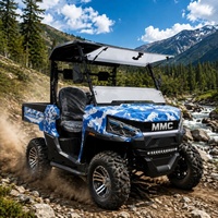 Nouveau design 2026 Véhicule utilitaire électrique ATV UTV 2 places 4x4 avec benne basculante, vitesse 30-50 km/h, autonomie 70-90 km pour l'agriculture et l'utilisation en jardin
