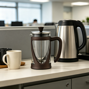 Camping Mini Double Wall Eco-Friendly French Press <strong>Coffee</strong> Maker with 304 Stainless Steel Filter Heat Resistant Glass Cold <strong>Brew</strong> - Product Image 2