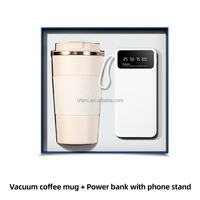 Vente en gros d'articles promotionnels d'entreprise tasse à café personnalisée + Power Bank Executive Cadeaux Set pour les clients VIP
