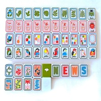 Jeu de tuiles magnétiques de Mahjong, pièces de jeu de table au design personnalisé pour le divertissement familial