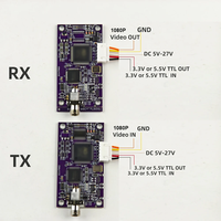Convertisseur vidéo AHD 1080P + UART TTL SBUS vers fibre optique, monomode FC/UPC, fibre unique, 0-20 km, tension 5V-27V