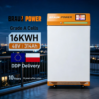 Stock entrepôt UE – Batteries lithium-ion prismatiques LiFePO4 51,2 V 48 V 314 Ah 16 kWh pour système de stockage d'énergie solaire domestique