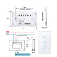 EWeLink norme américaine 118 WIFI interrupteur de rideau à rouleau interrupteur mural à commande vocale Alexa prise en charge IP65 Max 250V courant 10A