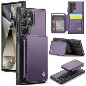 Jeehood เคส S23 Samsung <span class=keywords><strong>Galaxy</strong></span> แบบ2 in 1หรูหราปกหลังหนังแบบกระเป๋าสตางค์ RFID สำหรับ Samsung S25 S24 S23 S20 S21 - Product Image 1