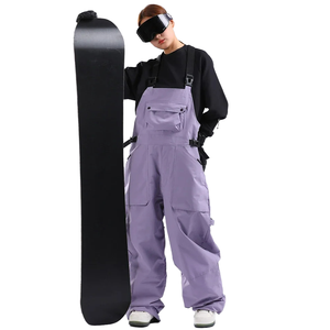 YLD invierno mujeres hombres pantalones de esquí a prueba de viento impermeable carga suelta ajuste deporte al aire libre Snowboard - Product Image 4