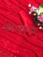 Vêtements indiens Georgette Saree avec belle conception broderie séquence dentelle travail pour fête porter disponible pour la vente en gros