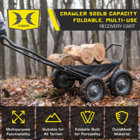 Chariot utilitaire pliable multifonctionnel en acier surdimensionné pour la chasse au cerf, capacité 500 livres, 4 roues, OEM, vente en gros