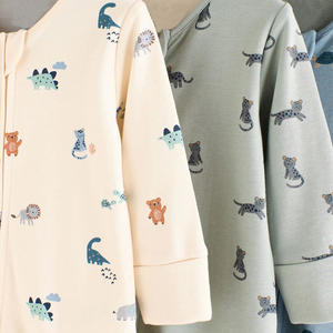 Tute da notte in cotone biologico stampate con Zip tute <span class=keywords><strong>per</strong></span> bambini abbigliamento da sonno personalizzato <span class=keywords><strong>per</strong></span> vestiti <span class=keywords><strong>per</strong></span> <span class=keywords><strong>neonati</strong></span> pigiami <span class=keywords><strong>per</strong></span> <span class=keywords><strong>neonati</strong></span> - Product Image 3