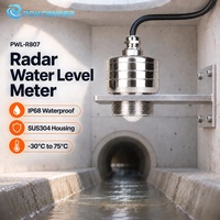 Sensor Level Radar Pokcenser 80G untuk Air Tawar dan Air Laut 0.1m hingga 65m ±1mm 4-20mA RS485 HART IP67 Bluetooth