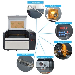 Découpeuse laser CO2 mini 4060 <span class=keywords><strong>de</strong></span> haute qualité pour acrylique, cuir, bois, caoutchouc, contreplaqué, MDF, graveur laser pour divers matériaux - Product Image 6