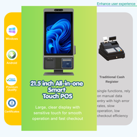 Kiosques de paiement, appareil en libre-service tout-en-un, écran tactile HD 21,5 pouces, imprimante de reçus intégrée, terminal de point de vente pour la restauration et le commerce de détail