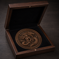 Pièce de collection commémorative Dragon Valkyrie en cuivre fin .999 de 5 oz, pièce de défi antique personnalisée en relief 3D pour collection de luxe