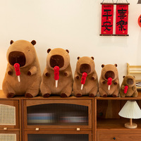 Peluche Capybara Bingtanghulu Tendance, Douce et Mignonne, Jouet en Peluche de Dessin Animé pour Enfants, Cadeau de Festival, Vente en Gros