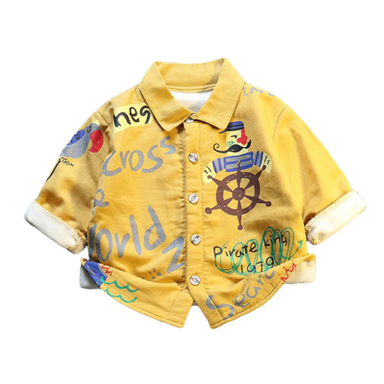 Детская одежда, зимняя рубашка для мальчиков и девочек, новая детская Вельветовая плотная теплая рубашка