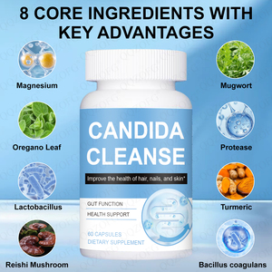 Cápsulas CANDIDA CLEANSE para el Apoyo Intestinal y del Colon (60 Cápsulas) Suplemento Herbal Candida Cleanse Pastillas - Product Image 5