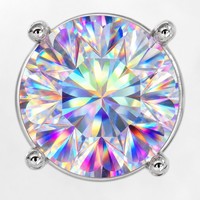 OUGEPHELI Parure de bijoux en argent sterling 925 avec moissanite, collier tennis effet feu arc-en-ciel VVS1 et boucles d'oreilles clous étincelantes pour femme