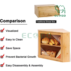 Adjustable Extra Large 3 Layers <b>Bamboo</b> Breadbox for Kitchen Bread Storage <b>Container</b> - Product Image 5