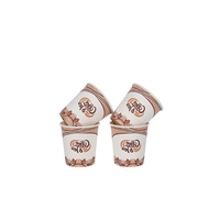 Gobelets jetables à paroi simple en papier couché écologique avec logo personnalisé, 8oz, 16oz, 12oz, pour les fêtes