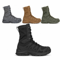Bottes tactiques pour hommes, montantes, pour la randonnée en montagne, avec empeigne en mesh, semelle intermédiaire en EVA, semelle épaisse antidérapante, semelle intérieure tout-terrain