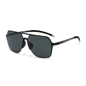 Lunettes de soleil polarisées à monture carrée Ks-3977 pour hommes, monture en métal noir et plastique, protection UV400, pare-soleil d'extérieur - Product Image 1