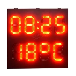 GPS Digital LED Clock Display outdoor LED Clock Time Date Temperature Sign