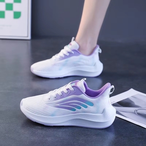 2025 Women's Sporty Casual Running Shoes Small <b>White</b> Mesh Breathable Comfortable <b>Lace</b>-Up Fashion Trend for Walking Autumn Spring - Product Image 5