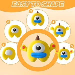 에어 드라이 클레이, 모델링 클레이 키트, 모델 마술 조각 세트, 초경량 및 부드러움, 안전한 무독성 DIY 예술 및 공예 학교 프로젝트 - Product Image 5