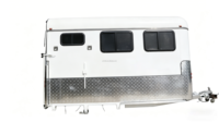 Remorque de transport de chevaux double de luxe personnalisée avec armoire de rangement pour le transport de chevaux aux normes européennes