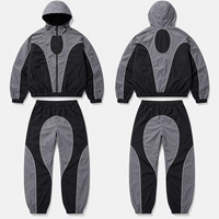 Ensemble de survêtement unisexe ample en polyester tissé respirant pour l'automne, avec logo personnalisé