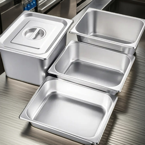 Прочная нержавеющая сталь Gastronorm GN Pan контейнер всех размеров коммерческое кухонное оборудование для отелей ресторанов общественного питания - Product Image 4
