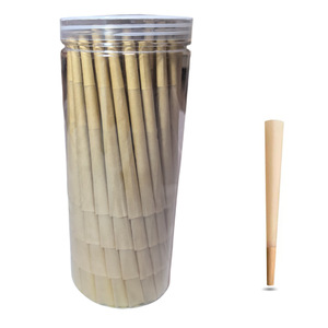 Papiers à rouler naturels bruns pré-roulés 1 1/4 avec logo personnalisé, cônes <span class=keywords><strong>Rizlas</strong></span>, rouleaux, enveloppes avec embouts, 100 pièces par boîte - Product Image 1