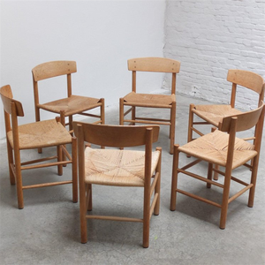 Silla de Comedor Moderna y Económica de Madera de Fresno, Estilo Étnico Neva, con Estructura de Madera, Modelo Copenhague, para Restaurante - Product Image 5