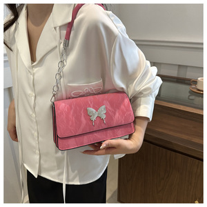 กระเป๋าสะพายไหล่ข้างเดียวแบบแฟชั่นสายโซ่ผูกโบว์ใหม่ Z0055 - Product Image 1