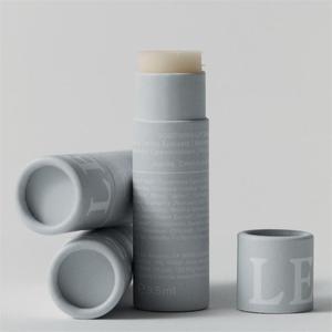 Tube de baume à lèvres en papier écologique personnalisé à poussoir inférieur, tube de rouge à lèvres en carton kraft, emballage de tube de déodorant à visser - Product Image 4