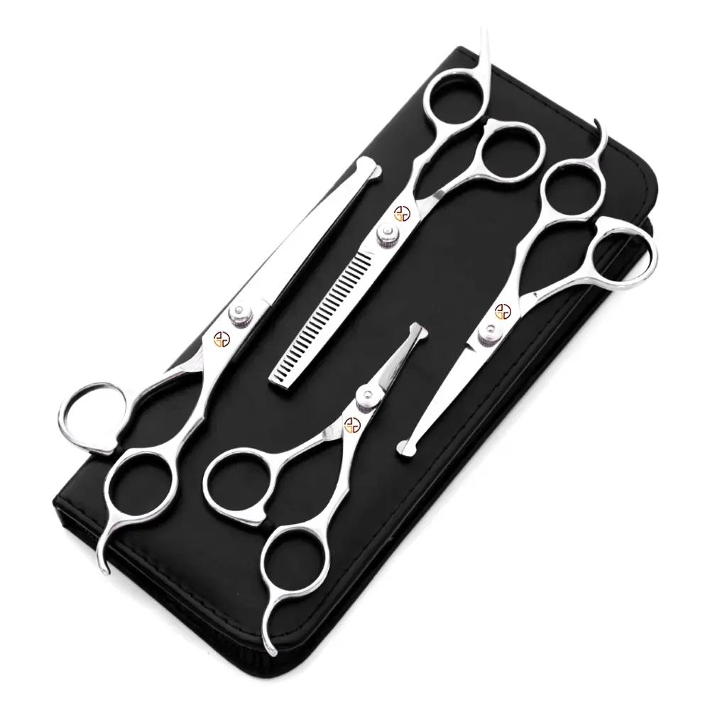 5 parts one set Round Tip Cat Dog hair Grooming Scissors Kit for pet dog&cat supplies