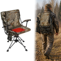 Pliable, durable, camouflage, 360° °   Chaise de chasse pivotante silencieuse et chauffante avec sangle d'épaule pour abris de chasse, pêche et camping en extérieur