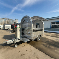 Camion de restauration en acier inoxydable à vendre, boîte de rangement verrouillable avec table de travail, meilleur prix